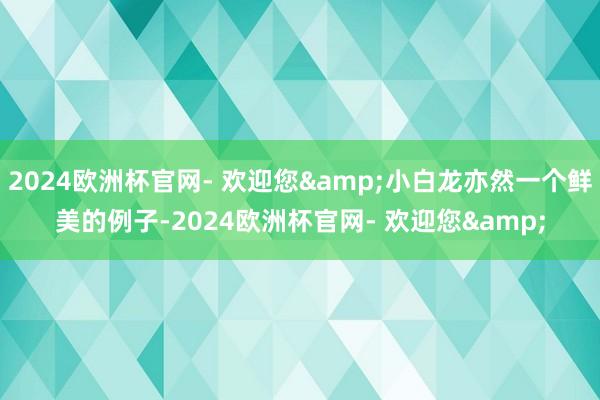 2024欧洲杯官网- 欢迎您&小白龙亦然一个鲜美的例子-2024欧洲杯官网- 欢迎您&