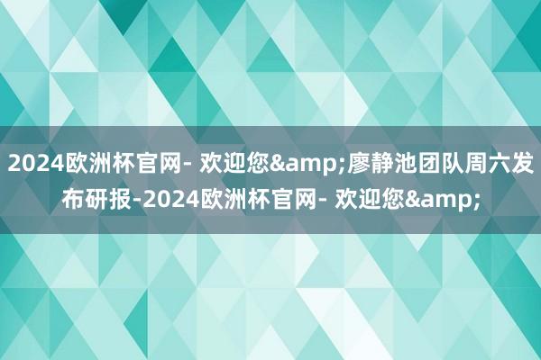 2024欧洲杯官网- 欢迎您&廖静池团队周六发布研报-2024欧洲杯官网- 欢迎您&